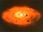 Frame of animation showing Dust Growth and Planet Formation.