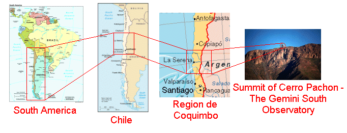 Map of Cerro Pachon