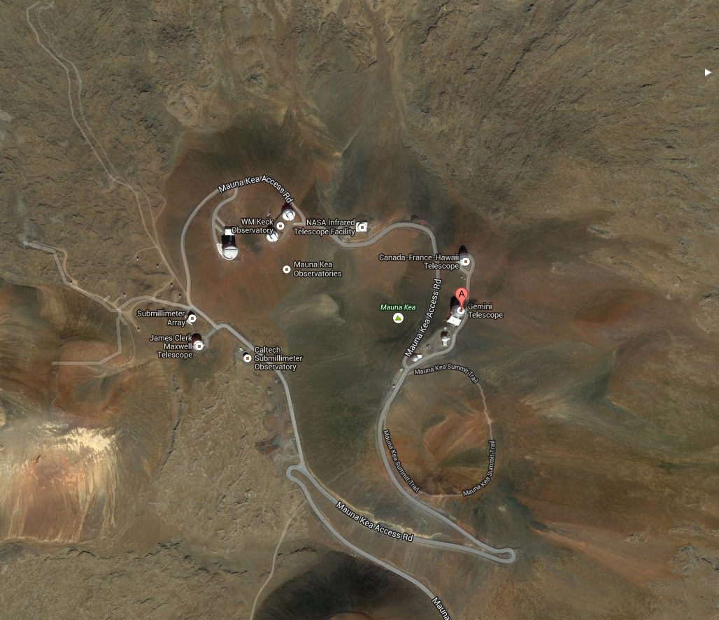 Screenshot of Google Maps showing the location of Gemini North.