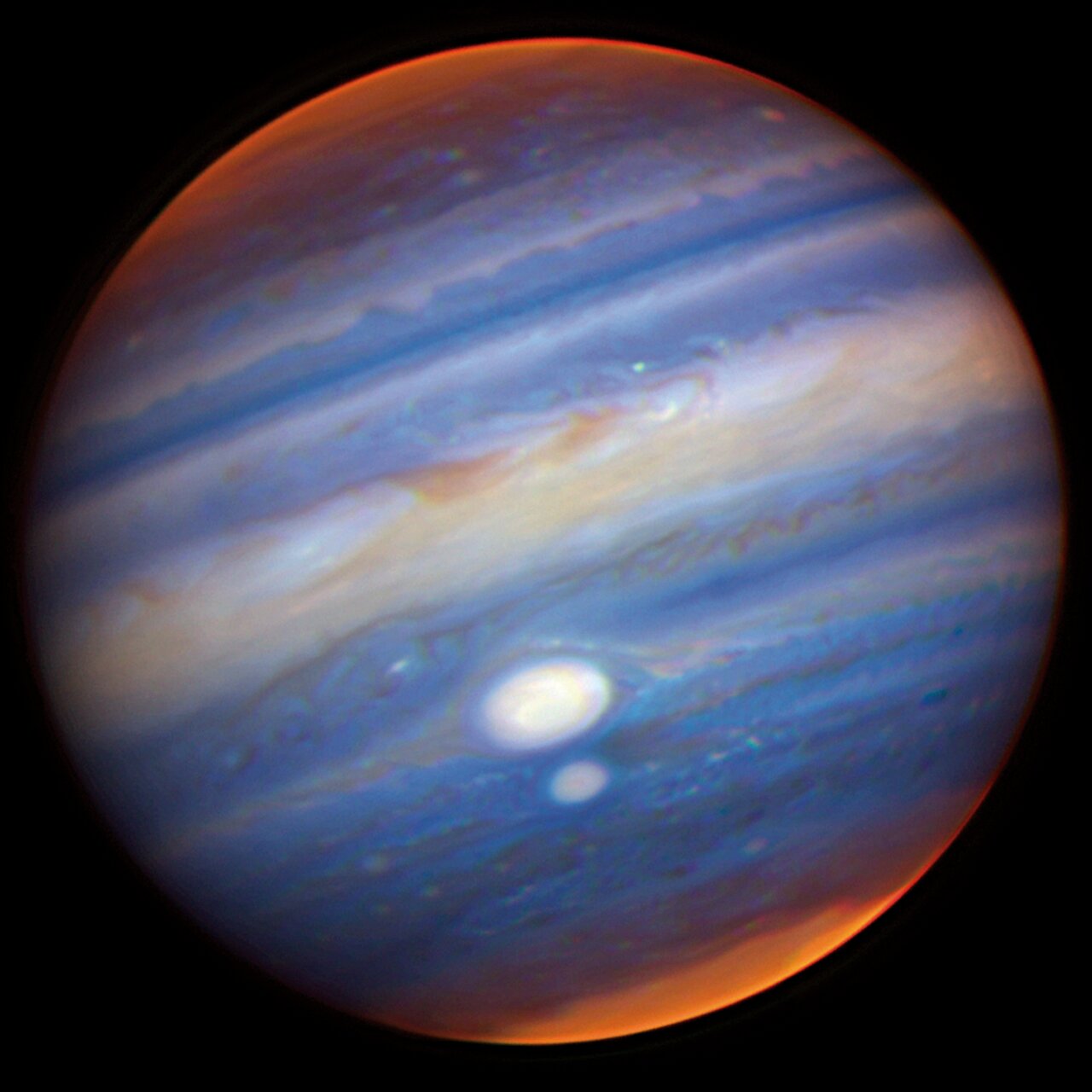 Gemini Captures Close Encounter of Jupiter's Red Spots