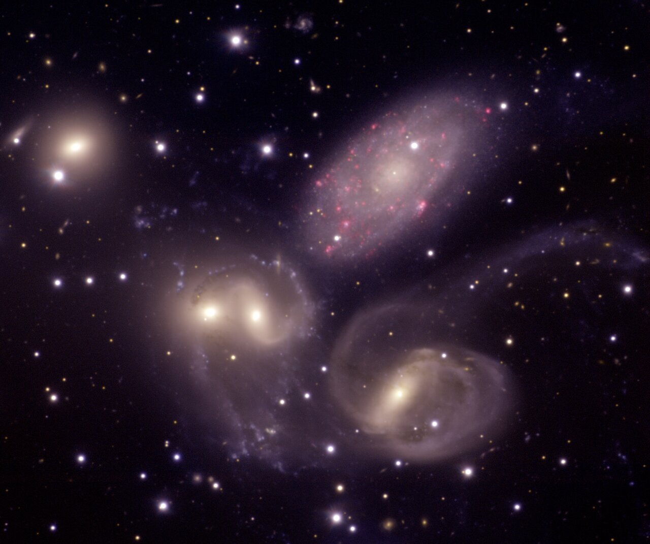 Galactic Contortionists Captured by Gemini