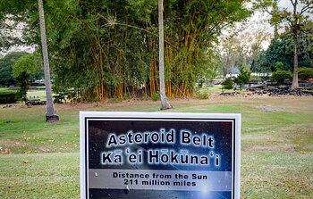 Solar System Walk decal at Liliʻuokalani Park and Gardens in Hilo