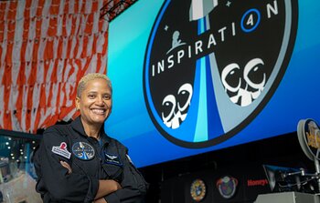 Sian Proctor on a Space Camp visit in Huntsville, Alabama