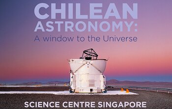 Promotional poster for “Chilean astronomy: A window to the Universe