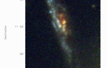 The arc in A 2218 generated by combining three drizzled frames