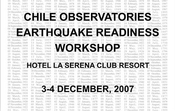 Chile Observatories Earthquake Readiness Workshop Poster