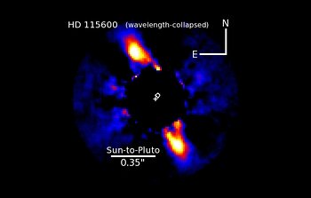 Bright debris ring around HD 115600