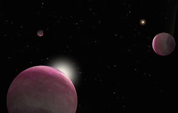 Artist's interpretation of a close binary star system