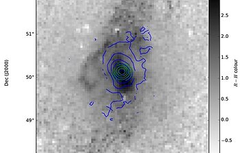 Gemini/NIFS image of emission contours