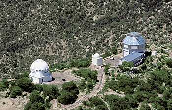 Aerial view of WIYN 0.9-meter Telescope and WIYN 3.5-meter Telescope