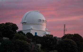 Sunset at the WIYN 0.9 Meter Telescope at Kitt Peak National Observatory
