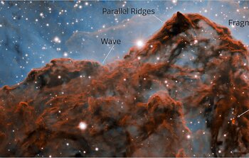 Carina Nebula Western Wall (labeled)