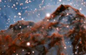 Carina Nebula Western Wall (without adaptive optics)