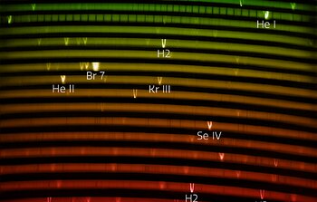 The red IGRINS-2 spectrum (with labels)