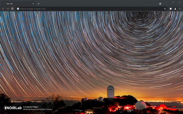 ‘A Colorful Night’ Image Displayed in Chrome Browser