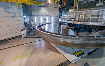 Mirror coming out of coating chamber