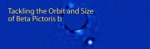 Tackling the Orbit and Size of Beta Pictoris b
