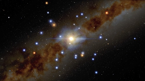Illustration of the center of the Milky Way.