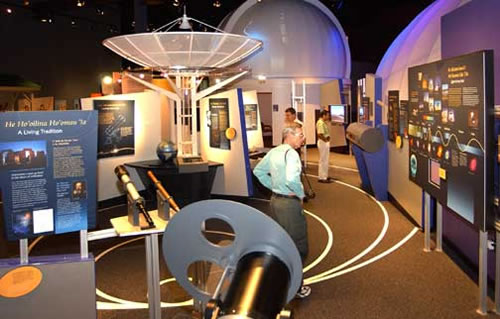 Picture of the Astronomy exhibits at ‘Imiloa.