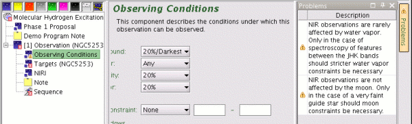 Conditions warnings